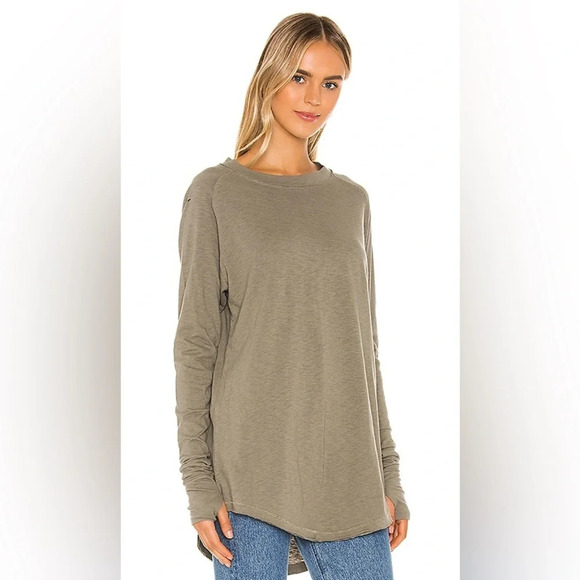 WE THE FREE Arden Tee in Army Green - Picture 2 of 10